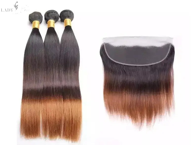 Lady Chic Glam Hair Cheveux Lisse Cheveux Vierge1 Paquet Crus Ombré Cheveux Humains lisses LADY CHIC GLAM HAIR